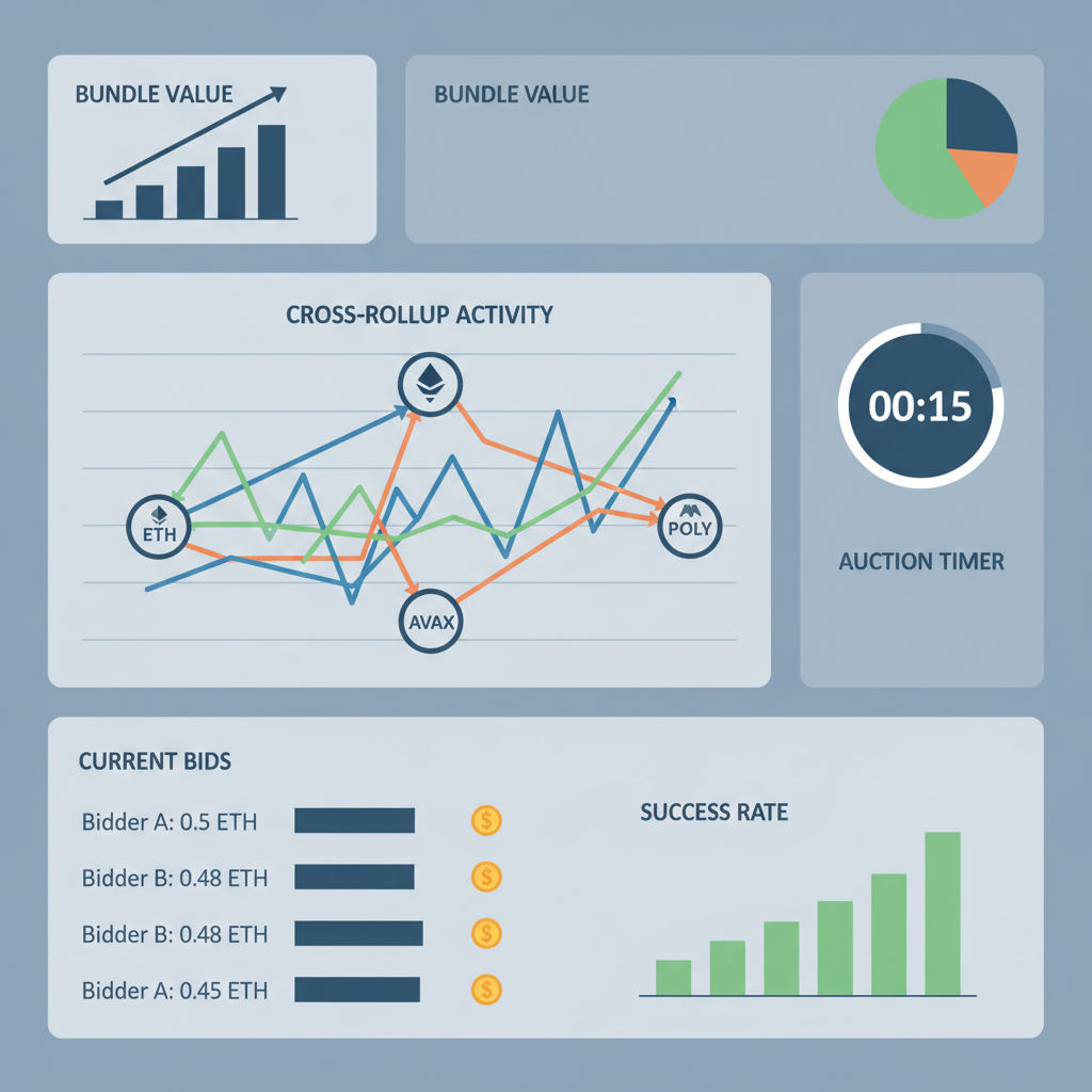 monitoring mev auctions dashboard with cross-rollup graphs and bids