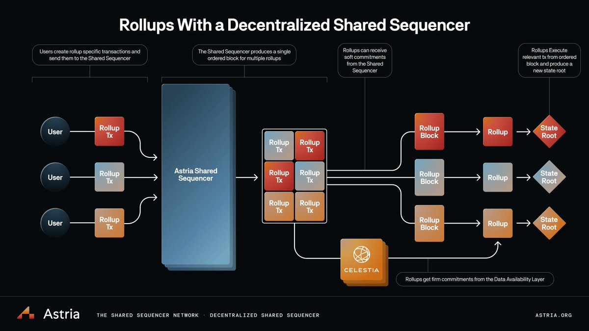 Diagram illustrating shared sequencer flow unifying Arbitrum and Optimism transactions for atomic execution in Ethereum L2 rollups